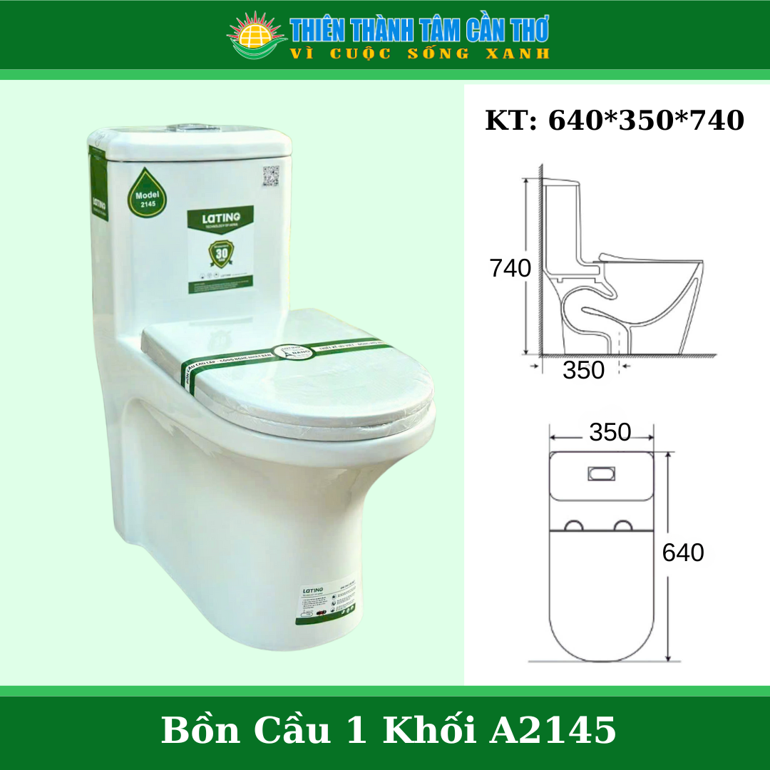 Bàn cầu 1 khối Lating  A-2145